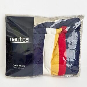 Nautica Coast Guard Quilted Standard‎ Pillow Sham 1997 NIP 20x26